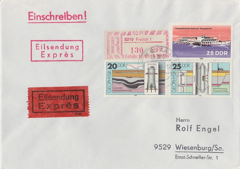 8210-1 F (1a) auf Brief